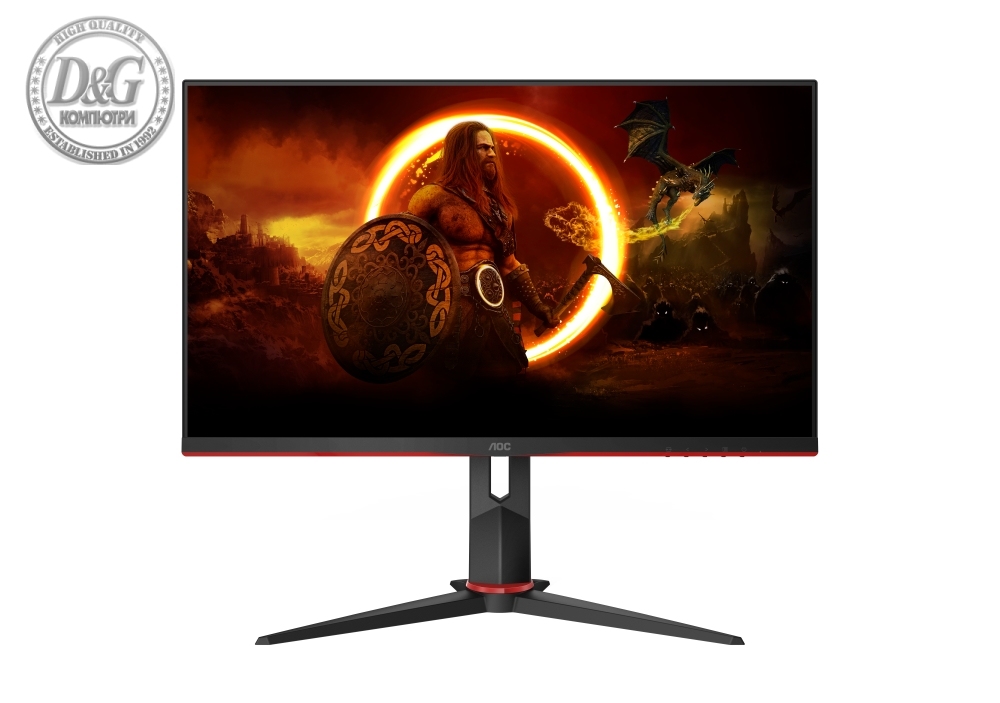 AOC 27G2ZN3/BK, 27" VA WLED, 1920x1080@280Hz, 1ms GtG, 0.5ms MPRT, 300cd m/2, 3000:1, 80M:1 DCR, Adaptive Sync, FlickerFree, Low Blue Mode, Tilt, Height Adjust, Pivot, Swivel, 2xHDMI, DP