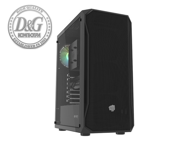 Fury PC Case Shobo SH4 RGB Midi Tower, Window, Black