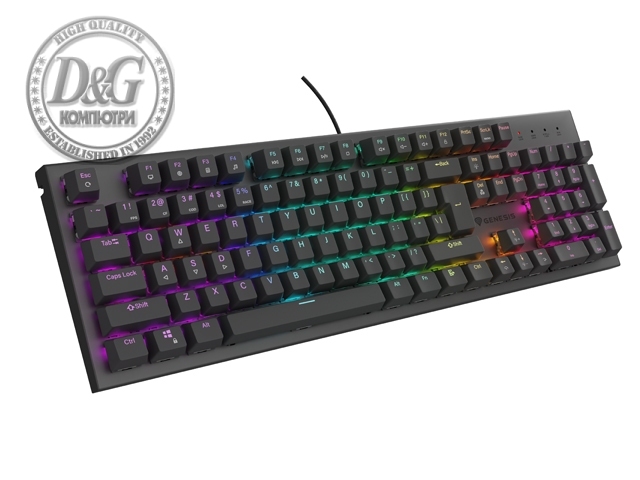 Genesis Mechanical Gaming Keyboard Thor 303 RGB Backlight Brown Switch US Layout Black