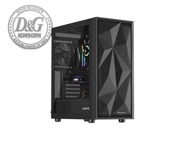 Genesis PC Case DIAXID 605F Mini Tower Window, Black