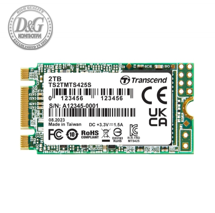 Transcend 2TB, M.2 2242 SSD, SATA3 B+M Key, TLC