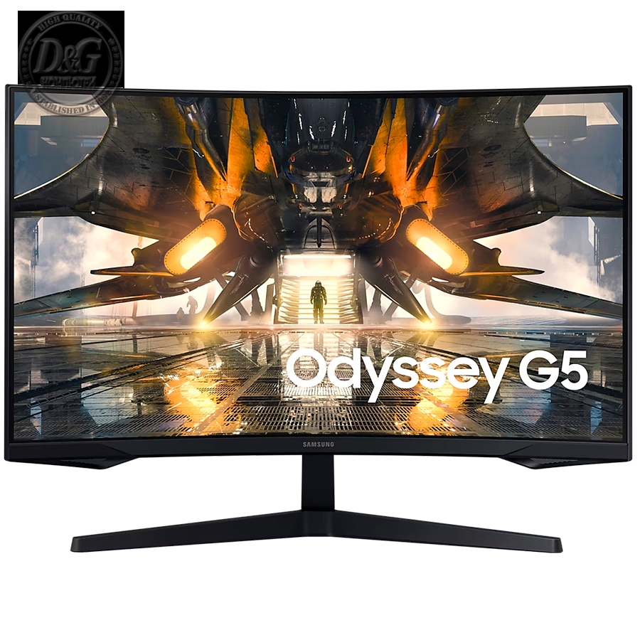 Monitor LED Samsung LS32CG552EUXEN Odyssey G55C, 32" WQHD Curved 1000R 16:9 (2560x1440) VA 165Hz, 300 cd/гЋЎ, 2500:1, HDR10, 1ms (MPRT), 178/178, FS, 1xDP 1xHDMI, 3.5 Jack, Tilt, VESA 75x75, 2Y