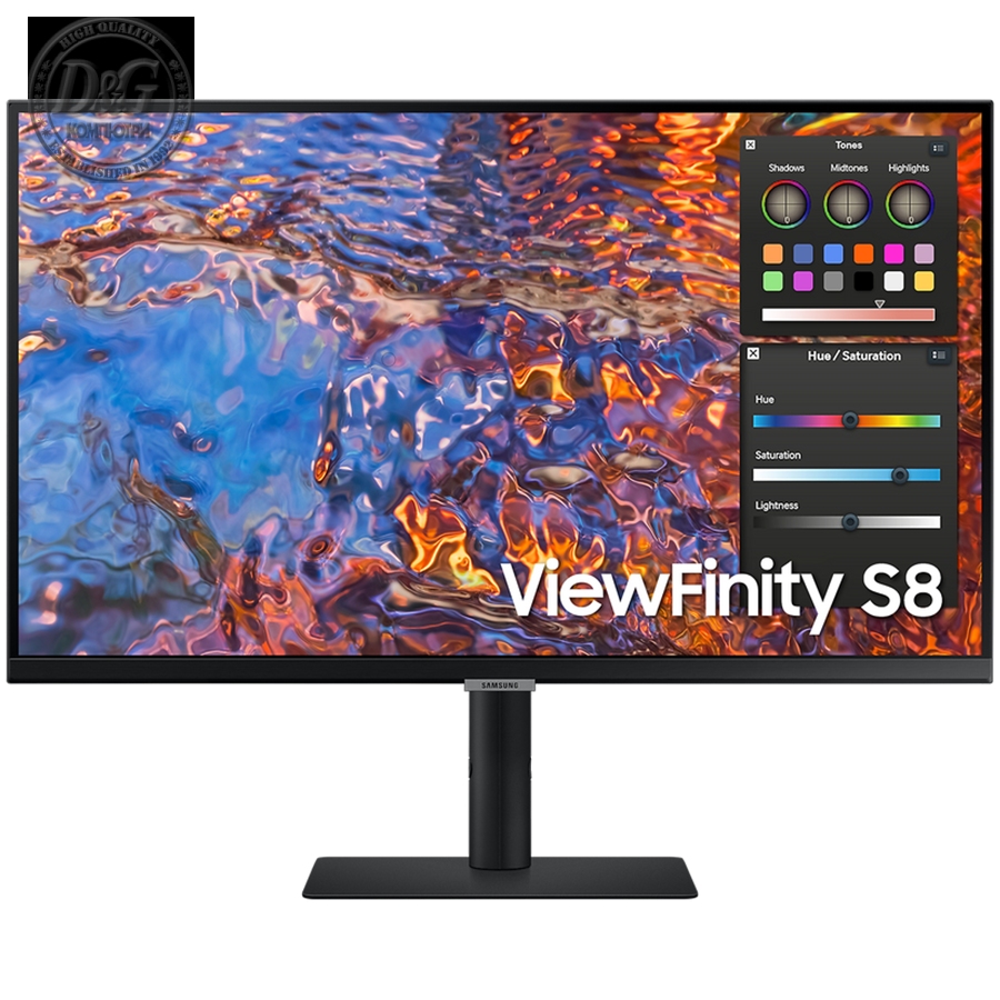 Monitor LED Samsung LS27B800PXPXEN HRM S80PB, 27" UHD FLAT 16:9 (3840x2160) IPS 60Hz, 350 cd/гЋЎ, 1000:1, HDR400, 5ms, 178/178, 1xDP 1xHDMI, 3xUSB 3.0 1xUSB-C (90W), 3.5 Jack, Tilt/Pivot/Swivel/HeightAdj, VESA 100x100, 3Y