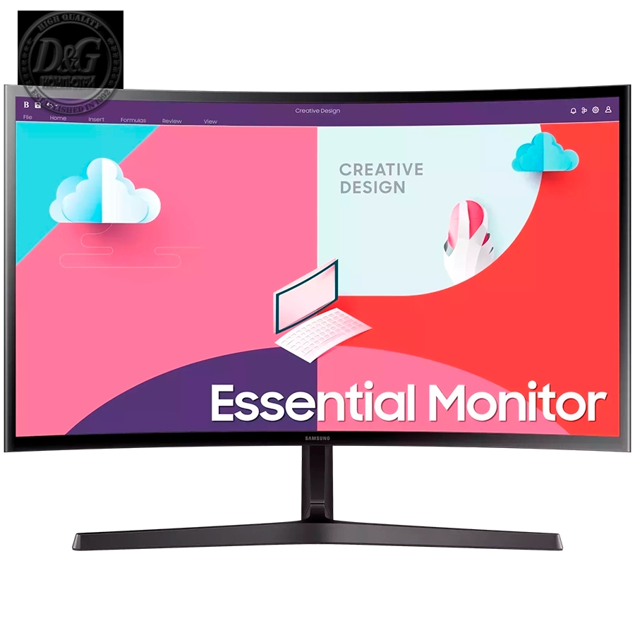 Monitor LED Samsung LS27C366EAUXEN S36C, 27" FHD Curved 1800R 16:9 (1920x1080) VA 75Hz, 250 cd/гЋЎ, 3000:1, 4 ms, 178/178, FS, 1xVGA 1xHDMI, Tilt, Y-Stand VESA 75x75, 2Y