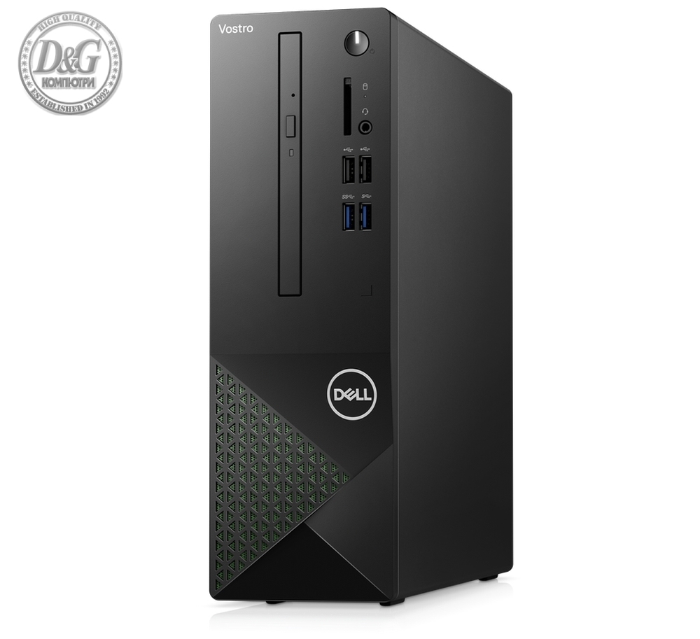 Dell Vostro 3710 SFF, Intel Corei3-12100 (12M Cache, up to 4.3GHz), 8GB, 8Gx1, DDR4, 3200MHz, 256GB M.2 PCIe NVMe, DVD+/-RW, Intel UHD Graphics 770 , 802.11ac, BT, Keyboard&Mouse, WIN 11 Pro, 3Y BO