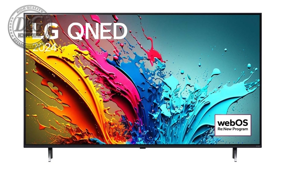 LG 65QNED86T3A, 65" 4K QNED HDR Smart TV, 3840x2160, DVB-T2/C/S2, Alpha 8 AI 4K Gen7, 120Hz, HDR 10 PRO, webOS 24 ThinQ, 4K Upscaling, FreeSync, WiFi 5, Multi View, Bluetooth 5.1, AirPlay 2, LAN, CI, HDMI, SPDIF,  Crescent Stand, Silver