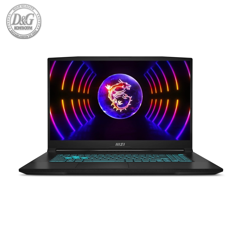 MSI Katana 17 B13VGK, RTX 4070 8GB GDDR6 w/MUX, i7-13700H (14C/20T, up to 5GHz) , 17.3" FHD (1920x1080) 144Hz, 16GB DDR5 (8GBx2) , 1TB NVMe PCIe SSD Gen, 1x M.2 slot free, 4-Zone RGB Gaming Keyboard, Black, 2Y, NO OS