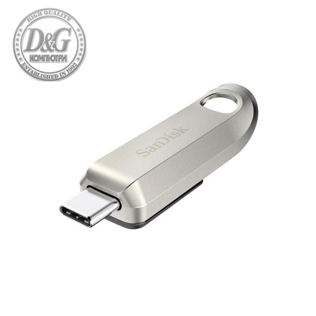 USB памет SanDisk Ultra Luxe, 128GB, USB 3.2 Gen 1, USB-C, Сребрист