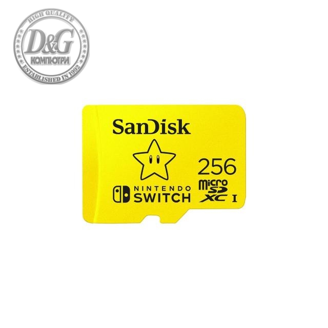 Карта памет SanDisk for Nintendo Switch, microSDXC UHS-I, 256GB, До 100MB/s