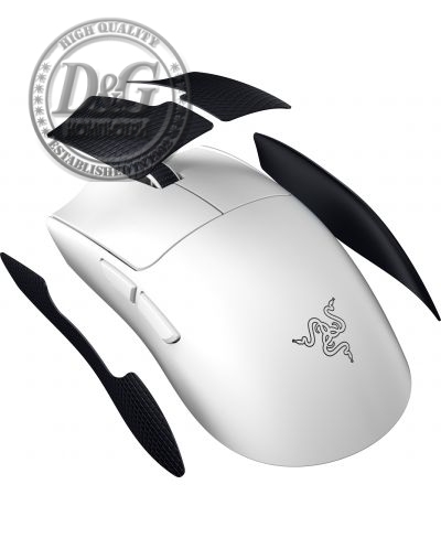 Razer Viper V3 Pro - White, Gaming mouse, HyperSpeed Wireless, Focus Pro 35K Optical Sensor Gen-2, 35K DPI, Optical Mouse Switches Gen-3, 90-million Clicks, 100% PTFE mouse feet, 54 g (excluding cable and dongle), USB Type A to USB Type C cable