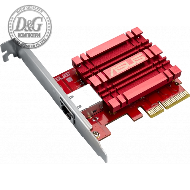 Мрежов Адаптер ASUS XG-C100C, RJ45 порт, PCIe, 10/5/2.5/1Gbps/100Mbps