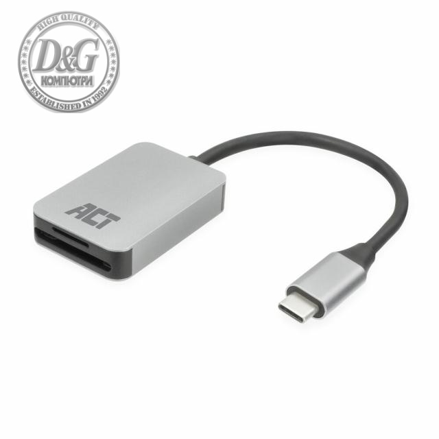 Четец за SD / micro SD карти ACT AC7056, SDXC, USB-C