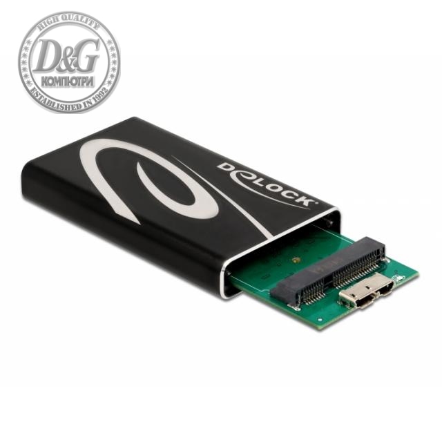 Външно чекмедже Delock 42027, За mSATA SSD, USB