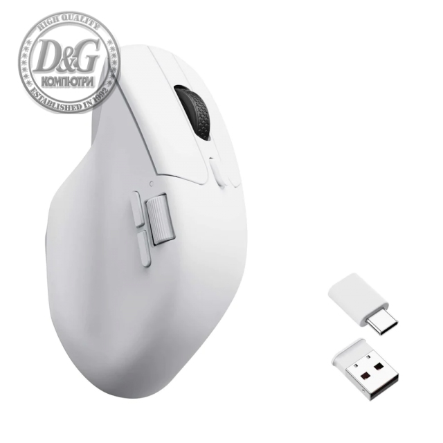 Геймърска Безжична мишка Keychron M6 1000Hz, Matte White