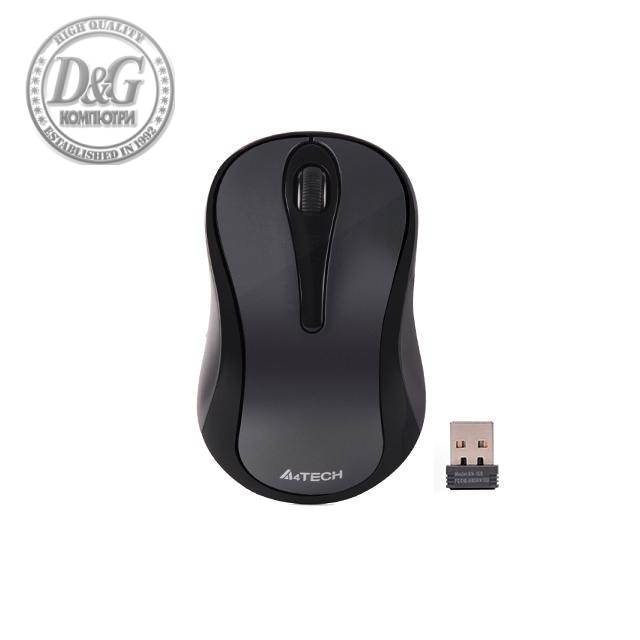 Безжична мишка A4Tech G3-280N-1, V-Track PADLESS, сива, USB