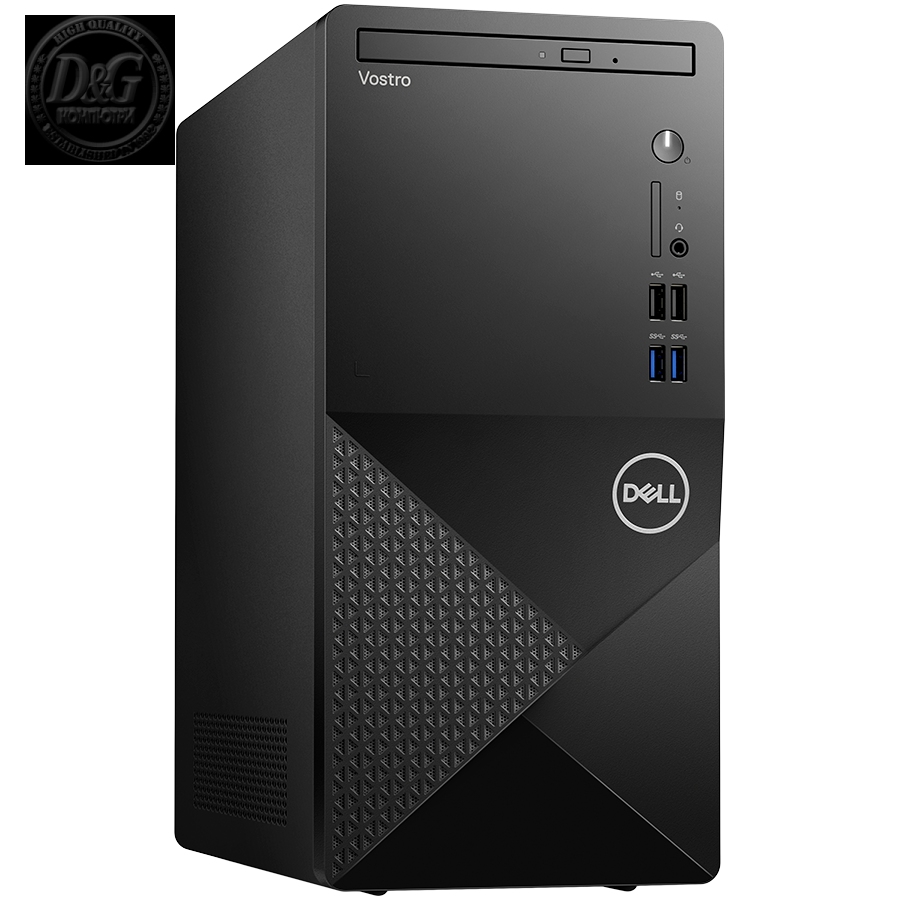 Dell Vostro Desktop 3910, Intel Core i5-12400 (6C, 18MB Cache, 2.5GHz to 4.4GHz), 8GB (1x8GB) DDR4 3200MHz, 256GB SSD, DVD Drive, Intel UHD Graphics 730, Wi-Fi 6 + BT, Ubuntu, 3Y Basic Onsite