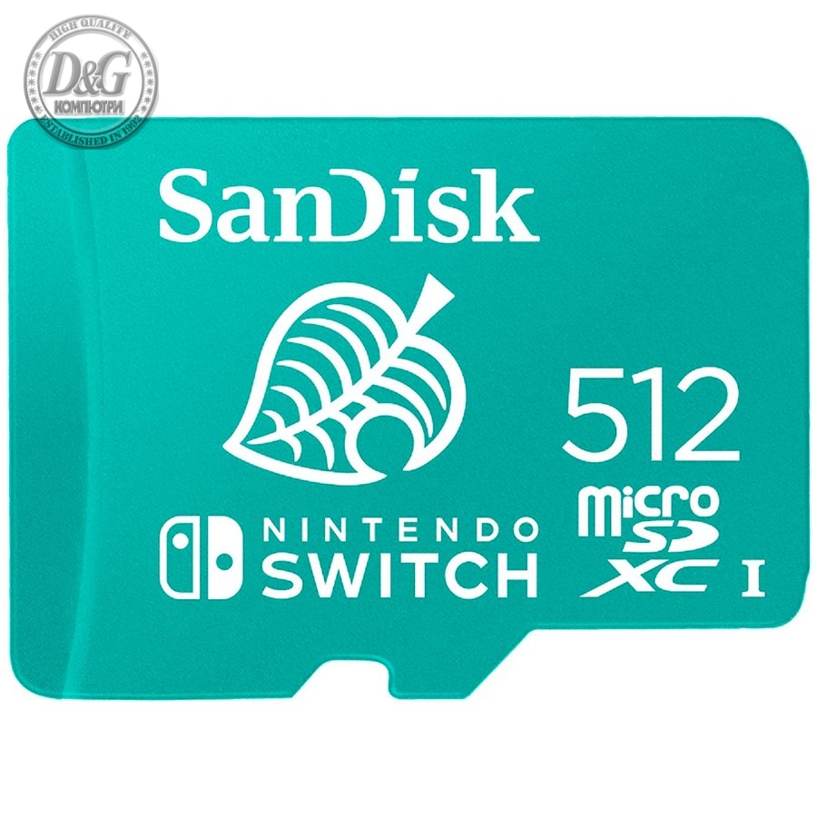 SanDisk microSDXC card for Nintendo Switch 512GB, up to 100MB/s Read, 60MB/s Write, U3, C10, A1, UHS-1, EAN: 619659184650