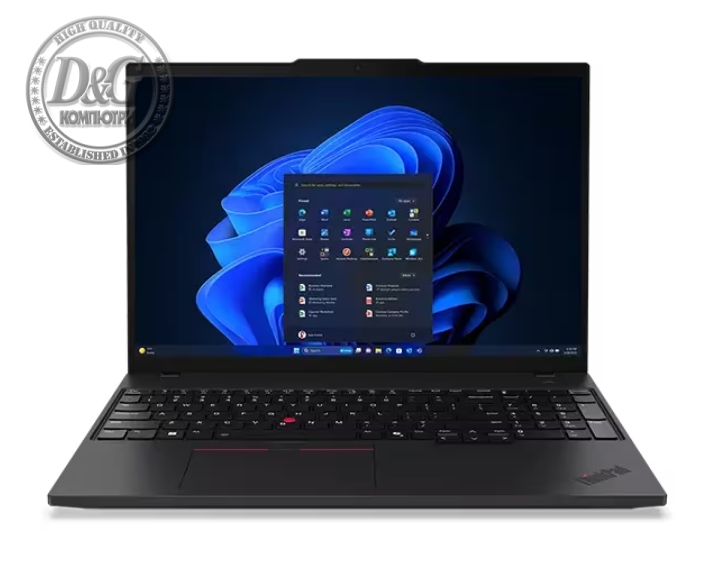 Lenovo ThinkPad T16 G3 Intel Core Ultra 5 125U (up to 4.3GHz, 12MB), 16GB(8+8) DDR5-5600, 512GB SSD, 16" WUXGA (1920x1200) IPS AG LP, Intel Graphics, 5MP&IR Cam, Backlit KB, Black, WLAN, BT, 4cell, SCR, FPR, Win11Pro, 3Y Premier