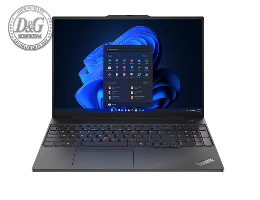 Lenovo ThinkPad E16 G2 Intel Core Ultra 5 125U (up to 4.3GHz, 12MB), 32GB(16+16) DDR5-5600, 1TB SSD, 16" WUXGA (1920x1200) IPS AG, Intel Arc Graphics, FHD&IR Cam, Backlit KB, Black, WLAN, BT, 3cell, FPR, DOS, 3Y Onsite