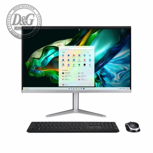 Kомпютър Acer Aspire All-In-One C24-1300, AMD Ryzen 3 7320U, 23.8&quot; FHD, 8GB DDR5, 512GB SSD, NO OS, Мишка, Клавиатура-кирилизирана