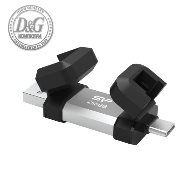 USB памет Silicon Power Mobile C51 USB 256GB Type-A и USB Type-C (USB 3.2 Gen 1)