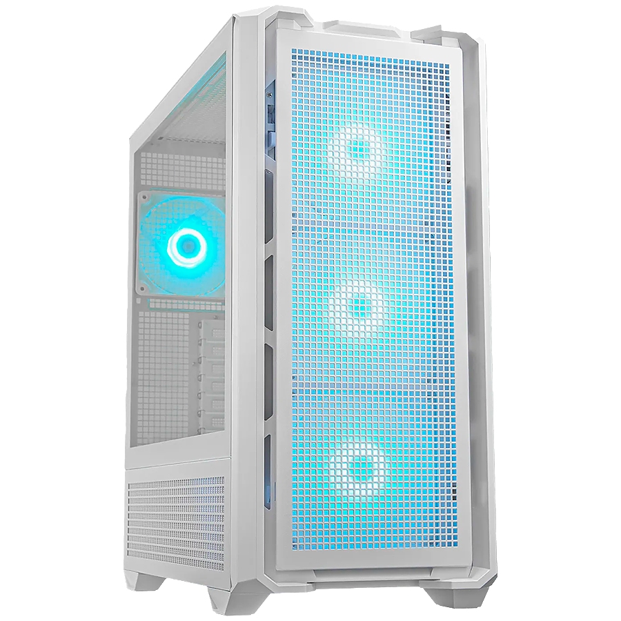 COUGAR Case MX600 RGB White, Full Tower, Mini ITX/Micro ATX / ATX / CEB / E-ATX, Type-C, USB 3.0 x 2, USB 2.0 x 1,4 Pole Headset Audio Jack, RGB Button, 120mm ARGB fan, Tempered glass, 235 x 515 x 478 (mm)