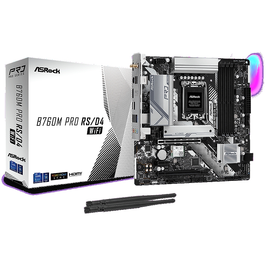 ASROCK MB B760 LGA1700 4 x DDR4 1 x HDMI 1 x DisplayPort 1 x M.2 4 x SATA3 ATX