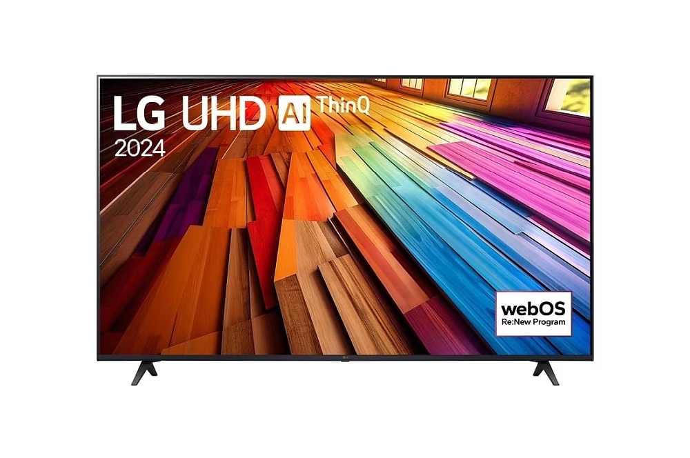 LG 50UT80003LA, 50" 4K UltraHD TV 4K (3840 x 2160), DVB-T2/C/S2, webOS 24 Smart TV, ThinQ AI, Alpha 5 AI 4K Gen7, WiFi, HDR10 pro, HLG, ALLM/HGiG, AI Upscaling, AI Sound(Virtual 9.1.2 Up-mix), AirPlay, Quick Card, HDMI eARC, CI, LAN, USB, Bluetooth, 2 Po