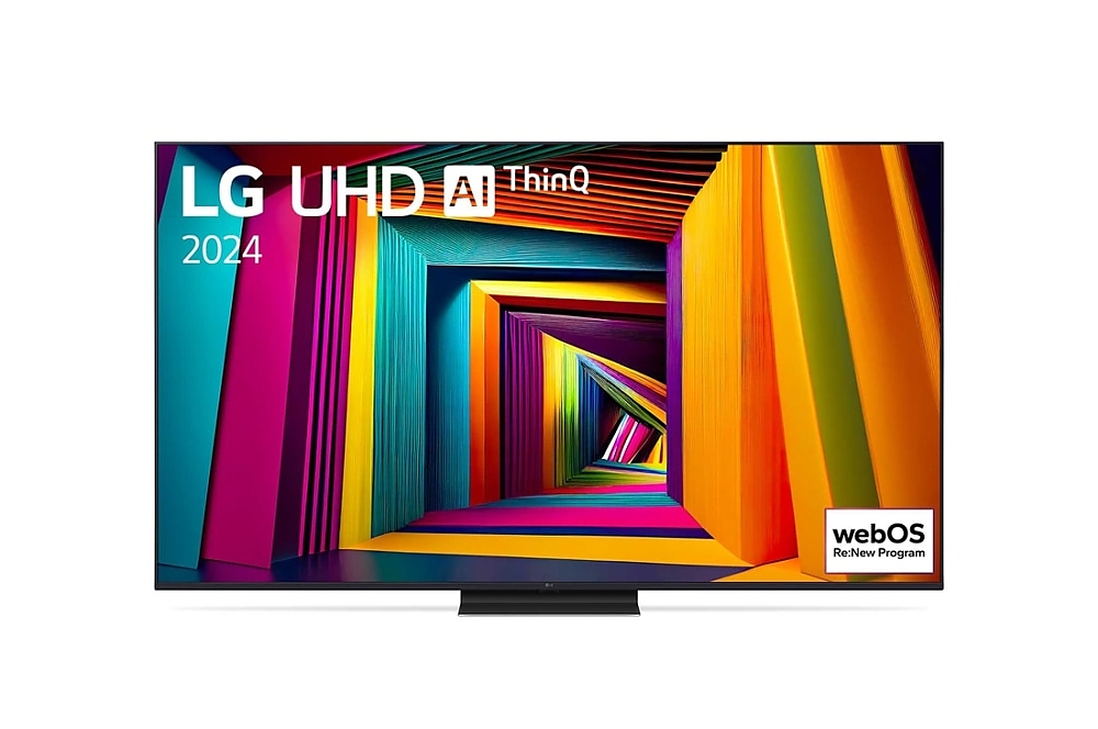 LG 65UT91003LA, 65" 4K UltraHD TV 4K (3840 x 2160), DVB-T2/C/S2, webOS 24 Smart TV, ThinQ AI, Alpha 5 AI 4K Gen7, WiFi, HDR10 pro, HLG, ALLM/HGiG, AI Upscaling, AI Sound(Virtual 9.1.2 Up-mix), AirPlay, Quick Card, HDMI eARC, CI, LAN, USB, Bluetooth, Cres