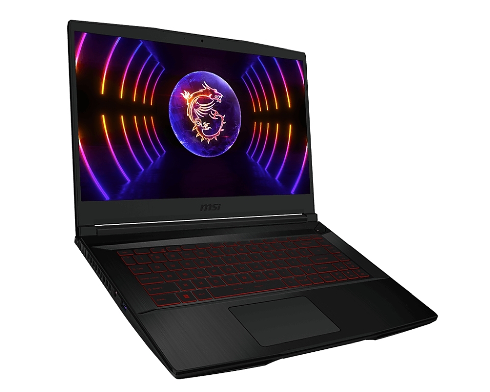 MSI Thin GF63 12UC (RTX 3050 4GB, GDDR6 4GB),Black, Red Backlit Gaming Keyboard, 16R8 (RTX 3050 4GB, GDDR6 4GB) N-1, 15.6" FHD (1920*1080), 144Hz 45%NTSC IPS-Level, Integrated SoC, Alder Lake i7-12650H, DDR IV 8GB (3200MHz), 512GB NVMe PCIe SSD Gen4x4 w/