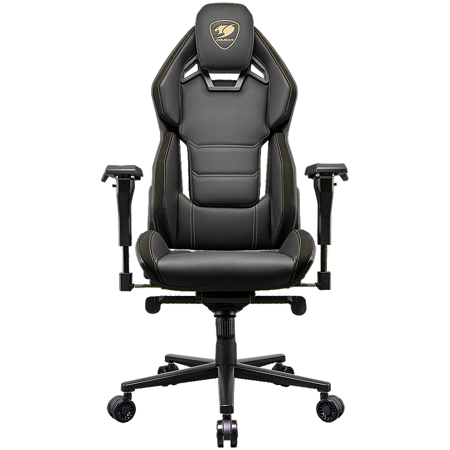 COUGAR Chair Hotrod Royal, Hyper-Dura leatherette, Micro suede-like texture, 150º Reclining, Piston Lift Height Adjustment, RocX, 4D Adjustable Armrest,Plus-Size Wheels, Class 4 Gas Lift Cylinder,