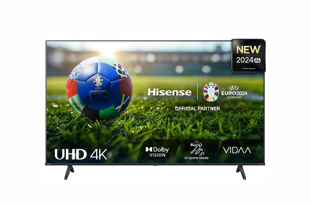 Hisense 43" A6N, 4K Ultra HD 3840x2160, DLED, DFA, Precision Colour, HDR 10+, HLG, Dolby Vision, DTS Virtual X, Smart TV, WiFi, BT, AnyView Cast, Gaming Mode, 1xHDMI2 eArc, 2xHDMI, 2xUSB, LAN, CI+, DVB-T2/C/S2, Black