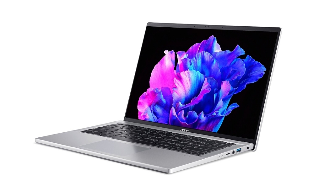 Acer Swift Go, SFG14-71-789E, Intel Core i7-1355U (3.7GHz up to 5.00 GHz, 12MB), 14" 2.8K OLED 400nit SlimBezel, Adobe&DCI-P3 100%, 16GB LPDDR5, 512GB PCIe SSD, Intel UMA, Micro SD, WIFI 6E BT 5.0 INTEL Killer CNVi, Backlit KB, Win 11 Home, Silver