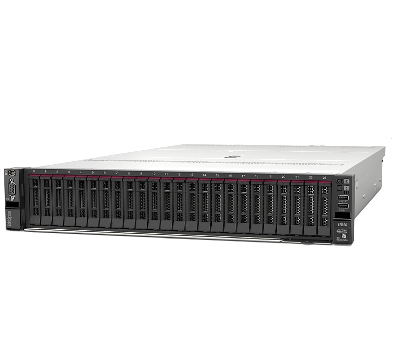 Lenovo ThinkSystem SR665, AMD EPYC 7203 (8C, 2.8GHz, 64MB Cache, 120W), 32GB (1x32GB, 3200MHz 2Rx4 RDIMM), 8 SAS/SATA, 930-8i, 1x1100W Titanium, 5 Performance Fans, XCC Enterprise, Toolless V2 Rails