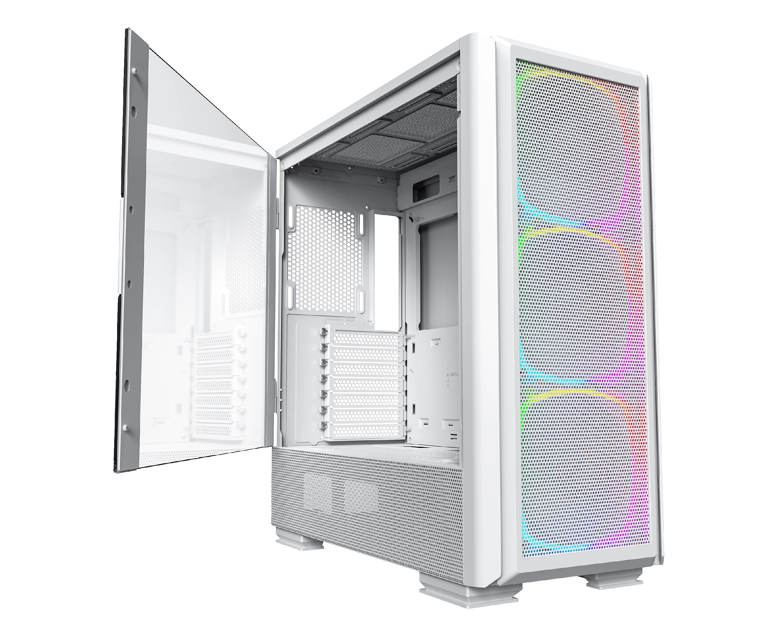 Montech кутия SKY TWO GX, Mid-tower Case, TG, 3x140mm ARGB Fans, White