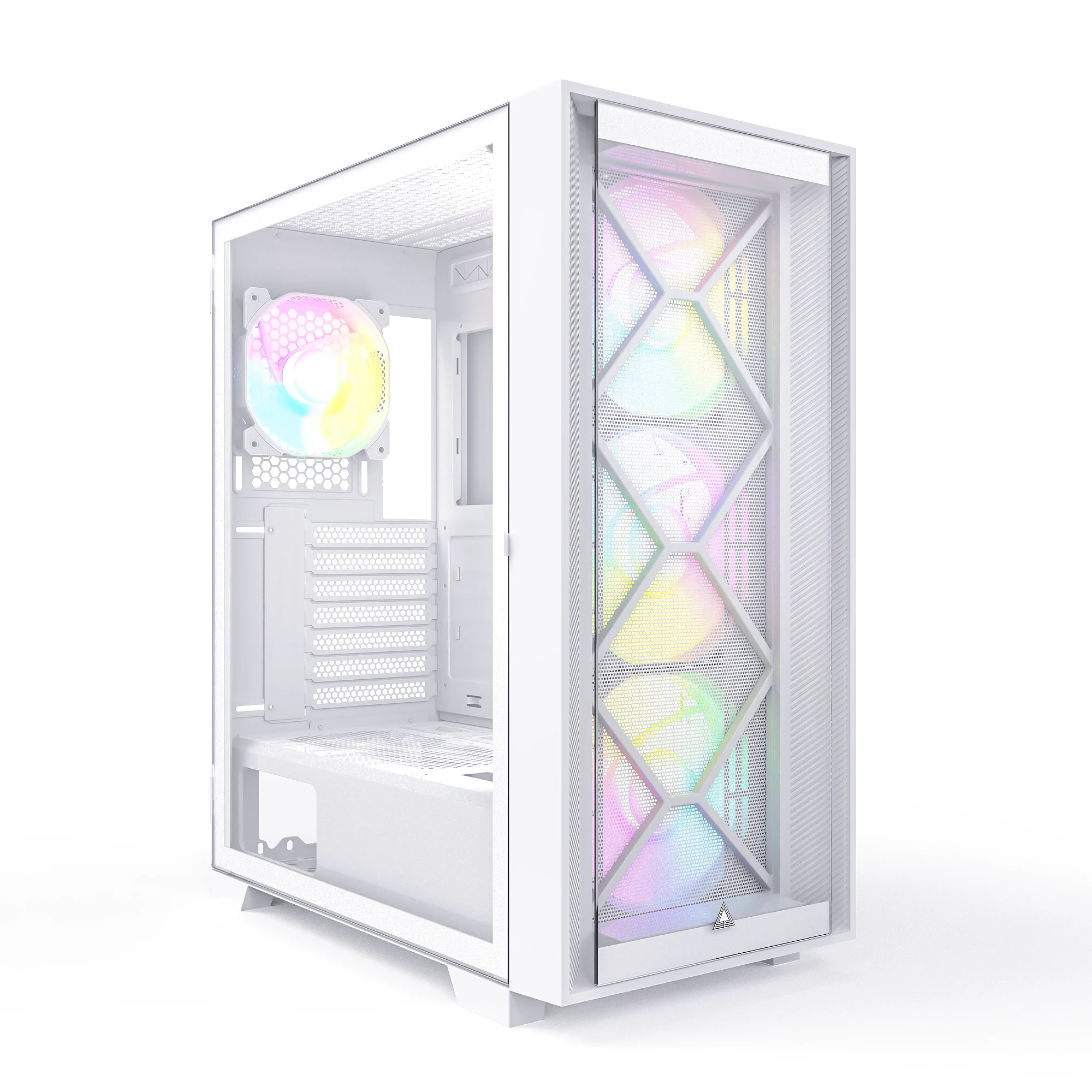 Montech кутия AIR 1000 PREMIUM, Mid-tower Case, TG, 2 Front Panels, 4x120mm ARGB Fans, White