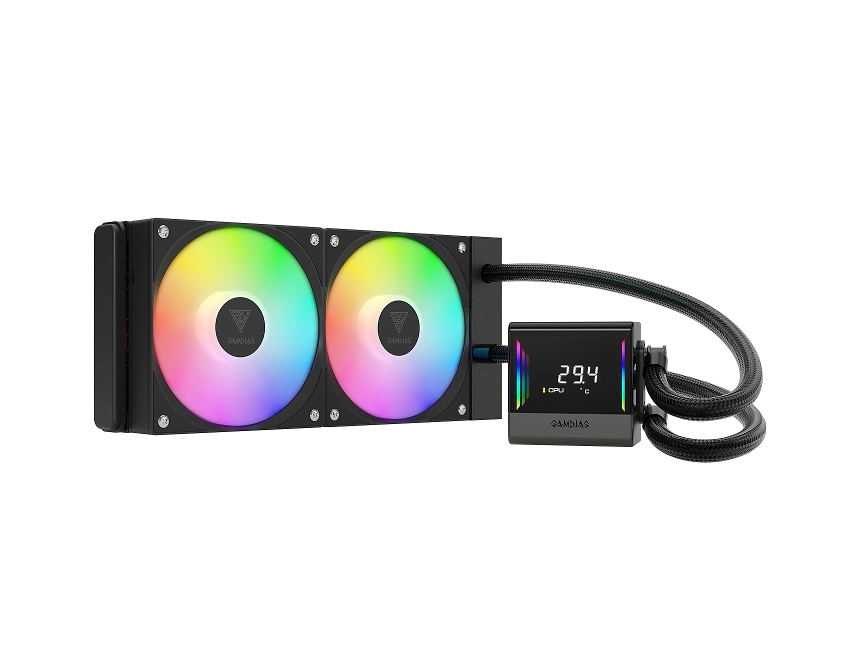 Gamdias водно охлаждане Water Cooling Chione E4-240 - LCD Screen, A-RGB