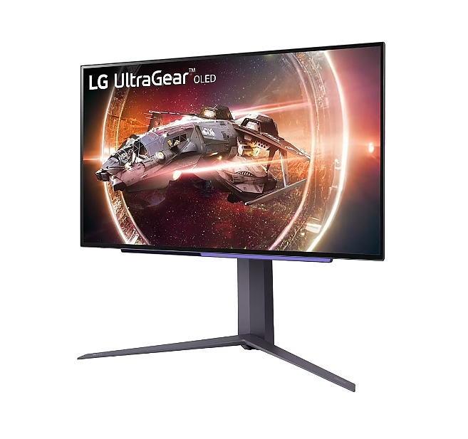 LG 27GS95QE-B,  26.5", UltraGear OLED 0.03ms (GtG), AG, QHD (2560x1440), 240Hz, HDR400,  275 cd/m2, 1 500 000:1, 1000cd/m2, DCI-P3 98.5%, USB3.0 (1up/2down), VRR, AMD Free-sync, NVIDIA G-Sync, HDMI, DP, Height Adjustable, Pivot, Tilt, Swive, Headphone Ou