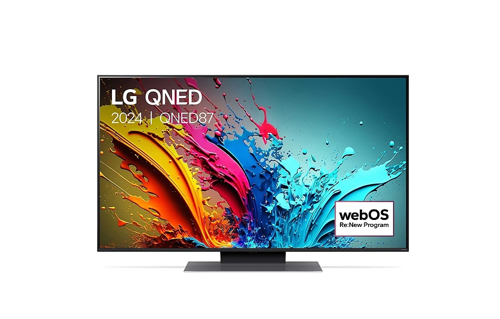 LG 55QNED87T3B, 55" 4K QNED HDR Smart TV, 100Hz, 3840x2160, DVB-T2/C/S2, a8 AI Processor 4K, HDR 10 PRO, webOS 24 ThinQ, FreeSync Compatible, VRR, Multi View, 4K Upscaling, WiFi 5, Voice Controll, Bluetooth 5.1, AirPlay 2, LAN, CI, HDMI, SPDIF, 2 pole