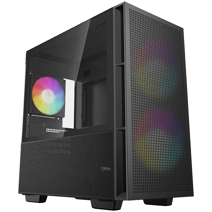 DeepCool CH360 DIGITAL, Mid Tower, Mini-ITX/Micro-ATX/ATX PS 2, 1xUSB3.0, 1xAudio, 1x Type-C,  2x140mm Pre-Installed ARGB Fans + 1x120, ABS+SPCC+Tempered Glass, Black, R-CH360-BKAPE3D-G-1