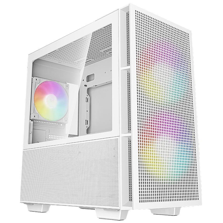 DeepCool CH360 DIGITAL, Mid Tower, Mini-ITX/Micro-ATX/ATX PS 2, 1xUSB3.0, 1xAudio, 1x Type-C, 2x140mm Pre-Installed ARGB Fans + 1x120, ABS+SPCC+Tempered Glass, White, R-CH360-WHAPE3D-G-1