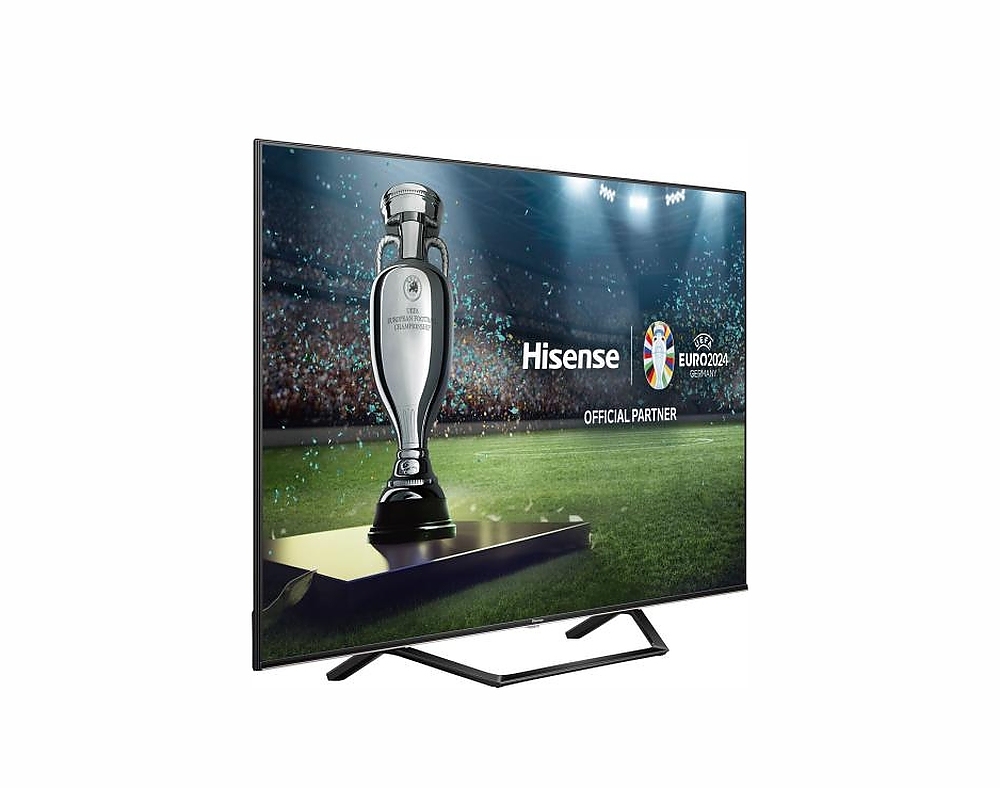 Hisense 55" A7NQ, 4K Ultra HD 3840x2160, QLED, FALD, Quantum Dot, HDR 10+, HLG, Dolby Vision, Dolby Atmos, Smart TV, Light sensor, WiFi 5GHz, WiFi Direct, BT, Anyview Cast, 3xHDMI, 2xUSB, LAN, CI+, DVB-T2/C/S2, Black