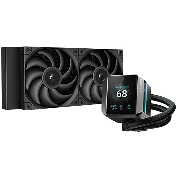 DeepCool MYSTIQUE 240, 360mm CPU Liquid Cooler, 2x120mm ARGB PWM Fans, Addressable RGB LED, Fluid Dynamic Bearing, Black, Intel LGA1700/1200/1151/1150/1155, AMD AM5/AM4, R-LX550-BKDSNC-G-1