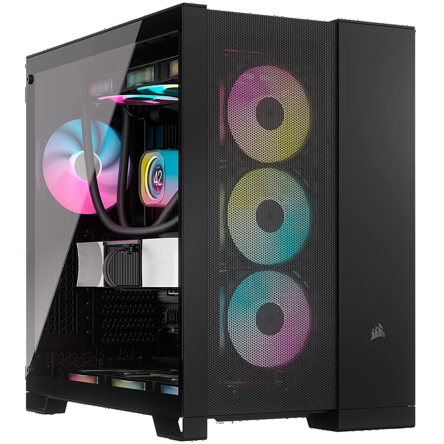 Corsair 6500D Airflow Tempered Glass Mid-Tower, Black, EAN:0840006664710