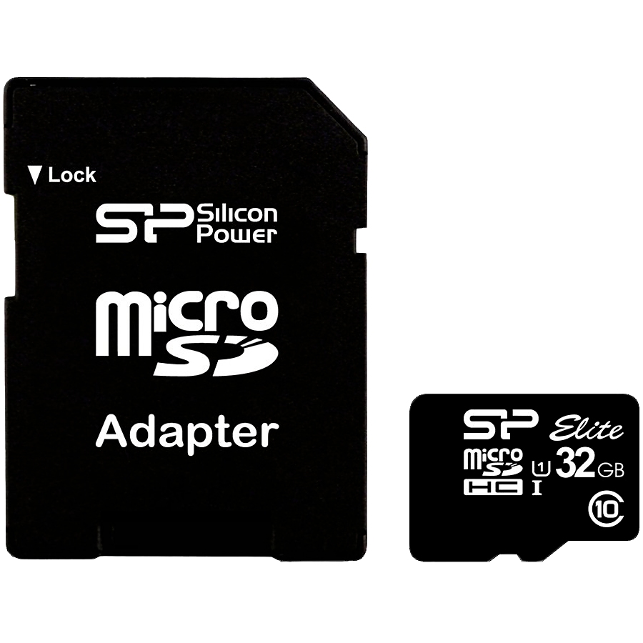 Silicon Power Elite /class 10 32GB mSD Card UHS-1 (U1) R/W: up to 85/10 MB/s, ECC function, Shock/water/x-ray-proof,  w/ adapter, EAN: 4712702628180