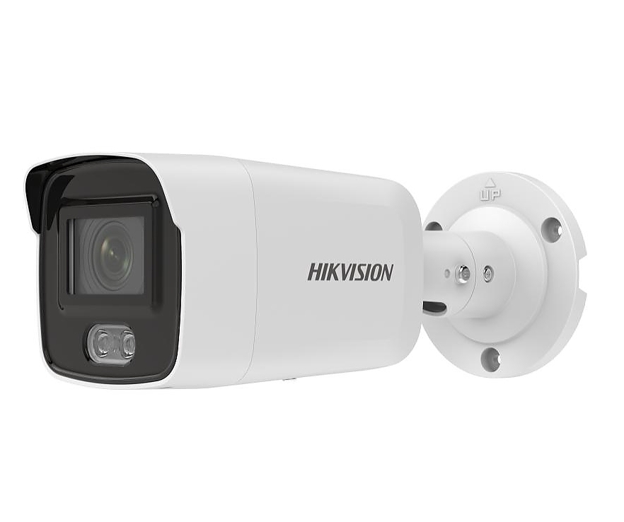 HikVision 2 MP ColorVu Fixed Mini Bullet Network Camera, 2.8 mm, 24/7 colorful imaging, White light up to 40m, Built-in microphone, H.265+, IP67, micro SD/SDHC/SDXC (256GB), 12Vdc, 0.5 A/PoE 7.5W