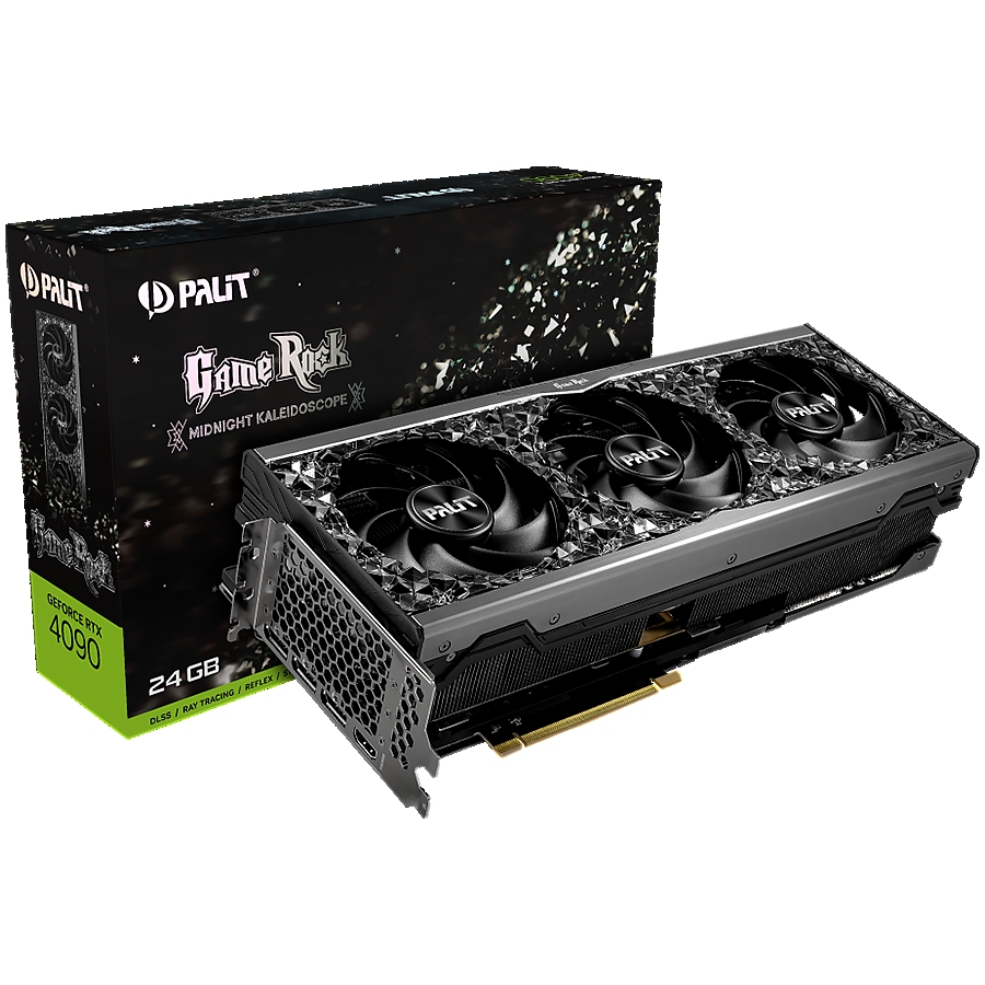 PALIT GeForce RTX 4090 GameRock 24GB GDDR6X 384bit, 1x HDMI 2.1a, 3x DP 1.4a, 3 Fan, 3x 8-pin pwr connector, 1000W, NED4090019SB-1020G