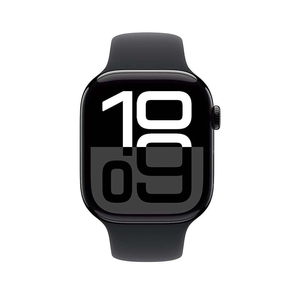 Apple Watch S10 GPS 42mm Jet Black Alu Case with Black Sport Band - M/L