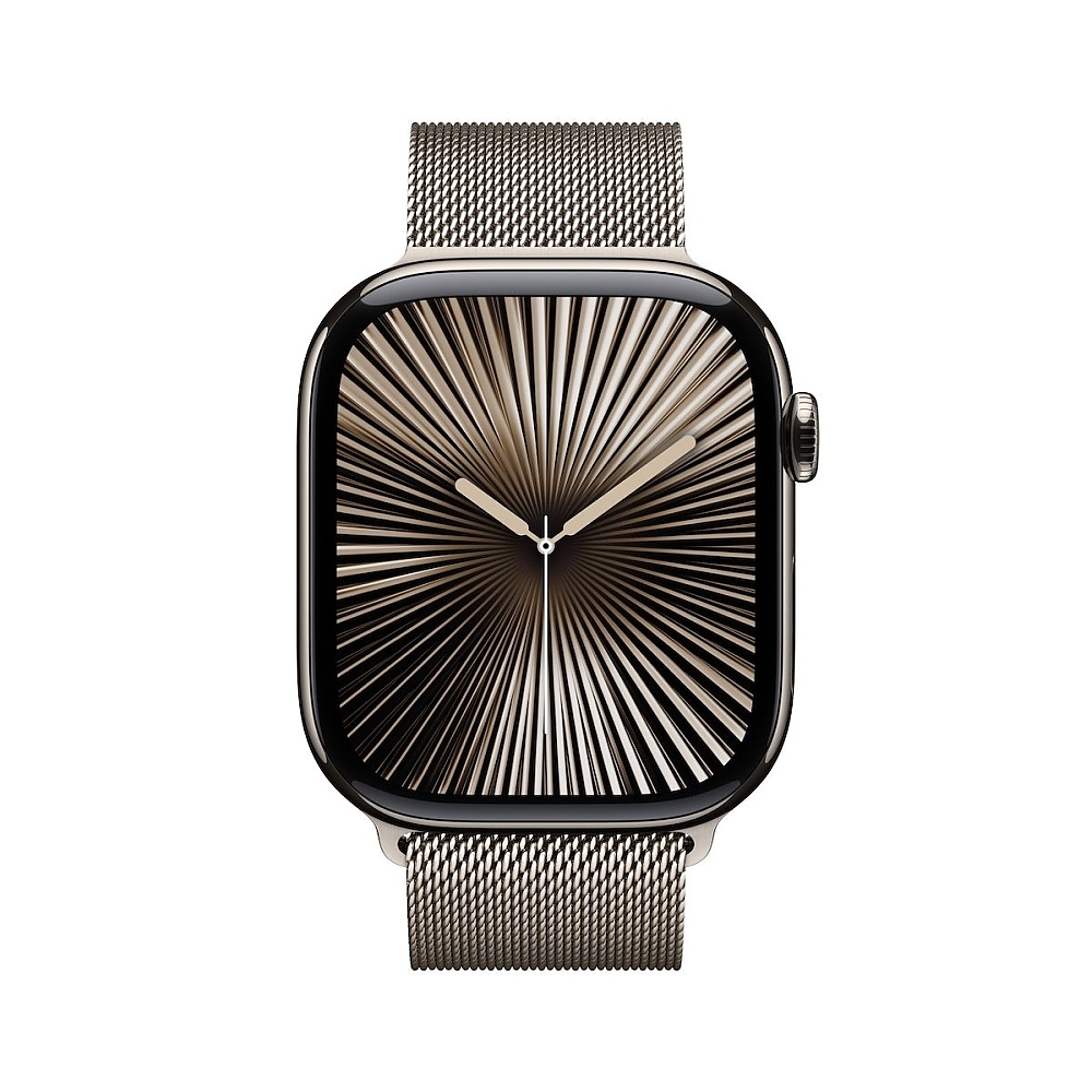 Apple Watch S10 Cellular 42mm Natural Titanium Case with Natural Milanese Loop