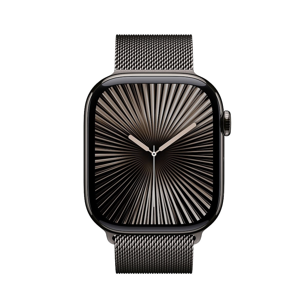 Apple Watch S10 Cellular 42mm Slate Titanium Case with Slate Milanese Loop